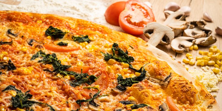 Největší pizza v Brně kousek od centra: odnos s sebou, výběr z 27 druhů