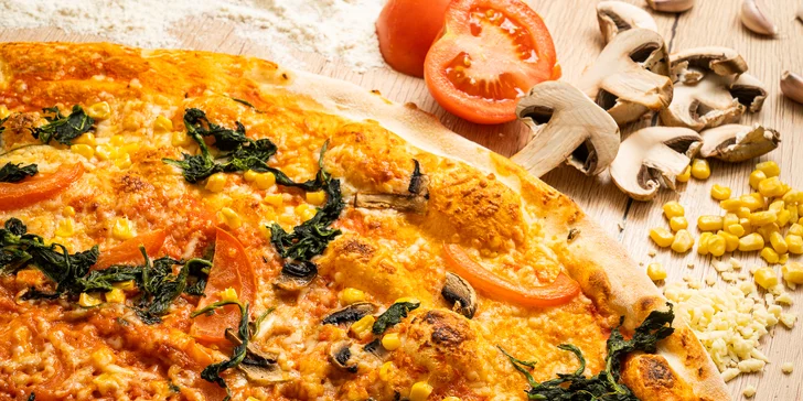 Křupavé a kulaté: jedna až tři pizzy o průměru 33 cm