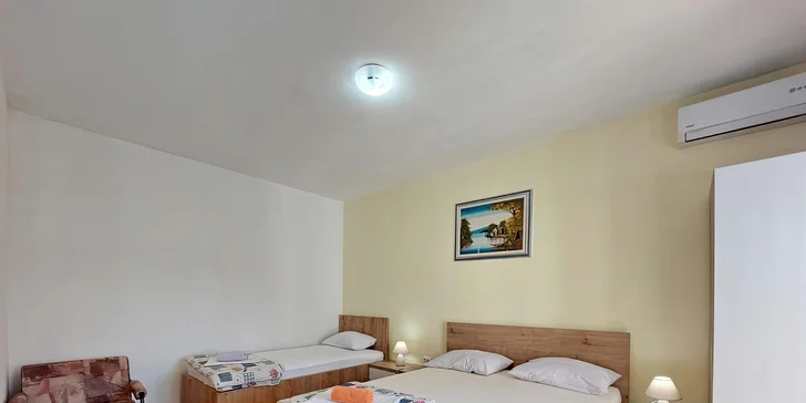 Apartmány pohodlně ubytují až 5 osob.
