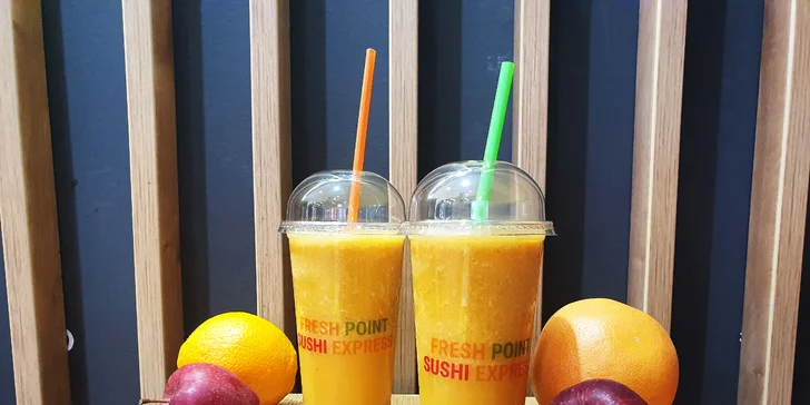 Vitamínová bomba: 2 malé nebo velké ovocné fresh džusy