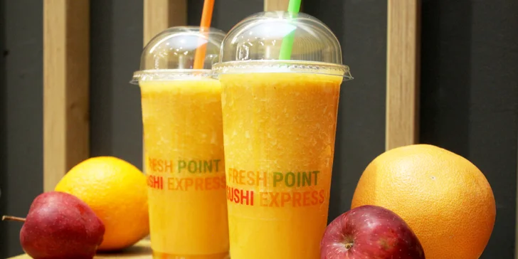 Vitamínová bomba: 2 malé nebo velké ovocné fresh džusy