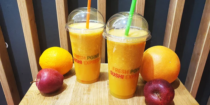 Vitamínová bomba: 2 malé nebo velké ovocné fresh džusy
