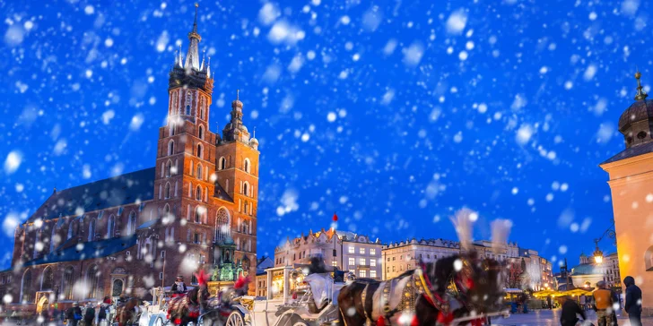 Dvoudenní zájezd busem do Polska: solné doly Wieliczka i adventní trhy a vodní park v Krakově