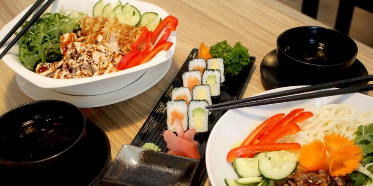 Ve dvou na asijské dobroty do oblíbené restaurace: sushi a nudle