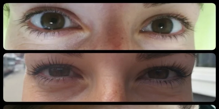 Svůdný pohled díky lash liftingu s výživou nebo i laminaci obočí