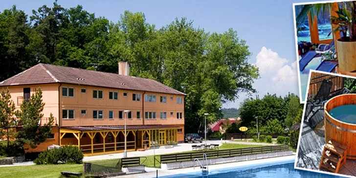 1595 Kč za TŘI dny v Hluboké nad Vltavou. Venkovní wellness s horkými koupelemi, přírodní saunou a vířivkou. Dovolená PRO DVA se slevou 45 %.