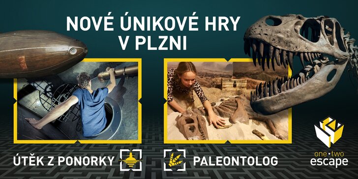 Důmyslná únikovka v Plzni: Útěk z ponorky nebo Paleontolog pro 3–5 hráčů