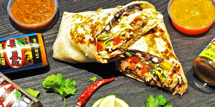 Mexické Taco Bonito v Brně: burritos, tacos nebo quesadilla s masem či vege i menu s nachos