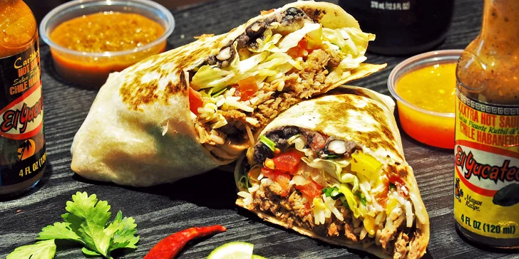 Mexické Taco Bonito v Brně: burritos, tacos nebo quesadilla s masem či vege i menu s nachos