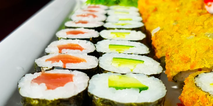 Skvělé sushi sety ve Vítkovicích: 46 a 67 ks s lososem, tuňákem i krevetou
