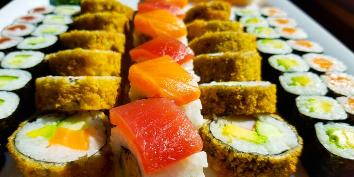 Skvělé sushi sety ve Vítkovicích: 46 a 67 ks s lososem, tuňákem i krevetou