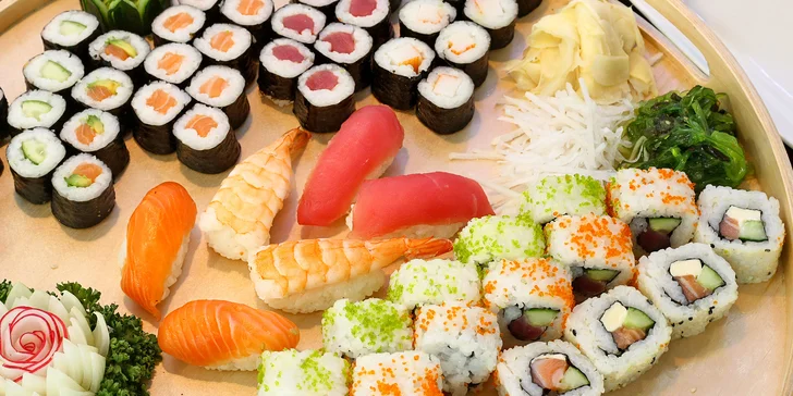 Složte si sushi set podle chuti: otevřený voucher v hodnotě 300 a 500 Kč na dobroty i nápoje