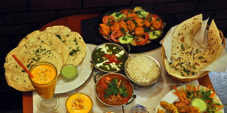 Vydatné indické menu pro dva v Dilli Delhi