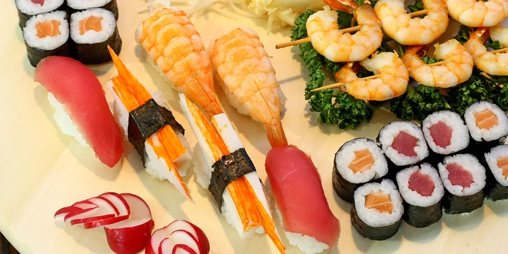 Sushi bašta podle chuti: otevřený voucher v hodnotě 300 nebo 500 Kč