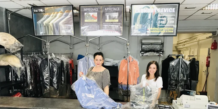 Profesionální čistírenské služby Royal clean: vouchery v hodnotě 500, 900, 1200 či 1500 Kč