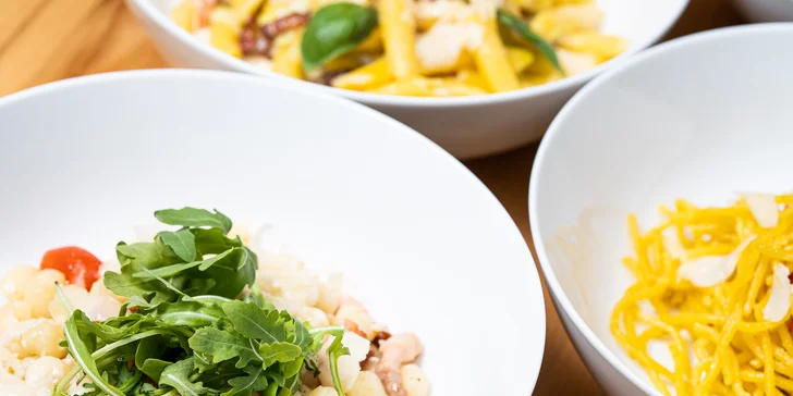 Domácí pasta, gnocchi či risotto dle výběru pro 1 nebo 2 osoby