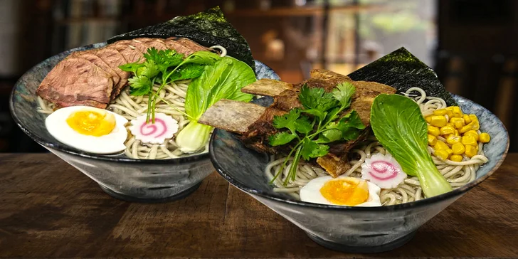 Výběr z menu thajské restaurace: pad thai, tonkatsu ramen i bún bò nam bộ