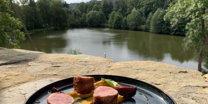 Tříchodové dýňové menu pro dva: polévka, panenka či rizoto a koláč