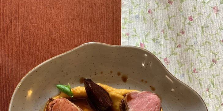 Tříchodové dýňové menu pro dva: polévka, panenka či rizoto a koláč
