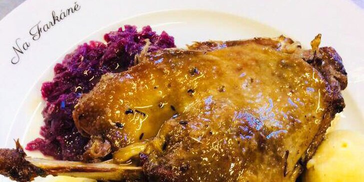 Svatomartinské menu v útulné radlické restauraci: pečená husa a šulánky