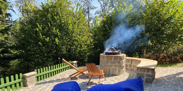 Luxusní chatička pod Lysou horou až pro 6 osob: plná výbava, sauna a vířivka neomezeně