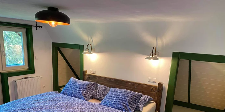 Luxusní chatička pod Lysou horou až pro 6 osob: plná výbava, sauna a vířivka neomezeně