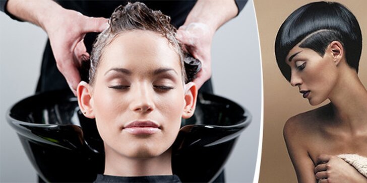 Střihání a regenerace vlasů žehličkou v salonu Exclusiv