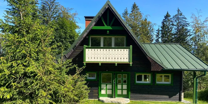 Luxusní chatička pod Lysou horou až pro 6 osob: plná výbava, sauna a vířivka neomezeně
