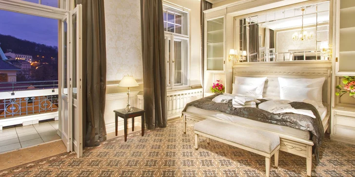 5* luxus v Karlových Varech: božské snídaně a wellness s vířivkou, bazénem a saunami