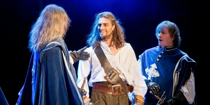 Vstupenka na romatický muzikál Tři mušketýři v Divadle Broadway
