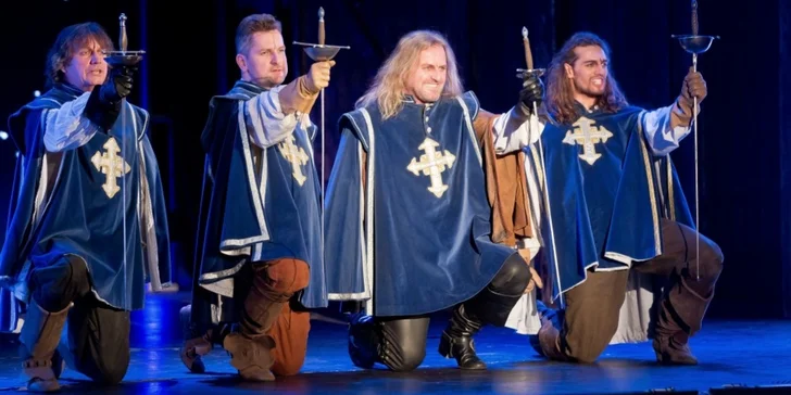 Vstupenka na romatický muzikál Tři mušketýři v Divadle Broadway