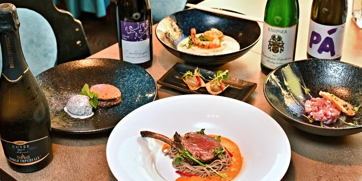 5chodové menu i s vinným párováním v kosmopolitní restauraci Siddharta Café pro 2 osoby