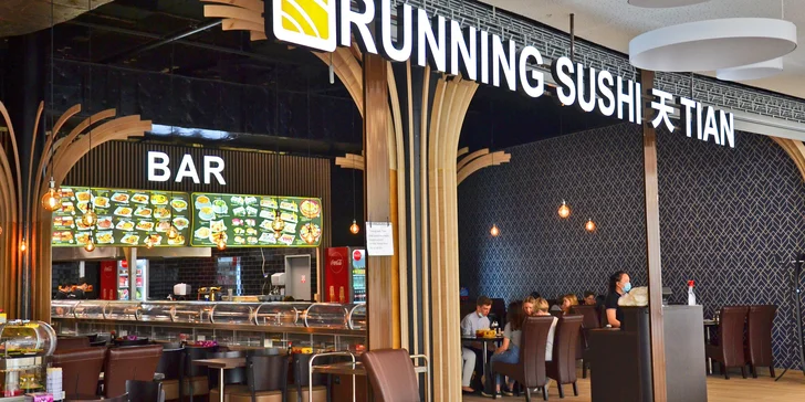 Running sushi: 2 hodiny neomezeného hodování pro 1 nebo 2 osoby či rodinu