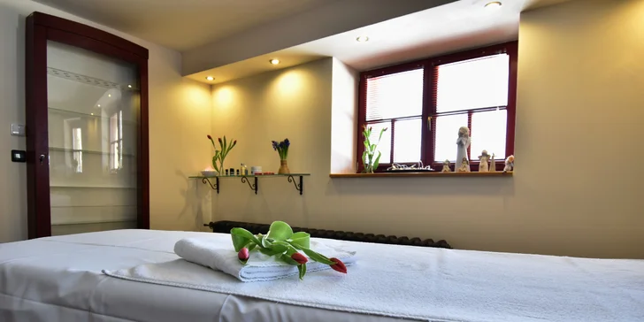 Romantika pro 2 zámeckém hotelu: 7chodové degustační menu i masáž a pobyt v šungitové jeskyni