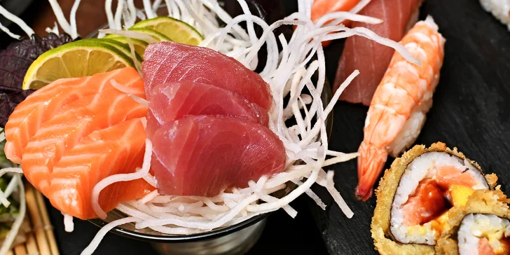 Cokoli z menu asijské restaurace v hodnotě 500 nebo 1000 Kč: sushi a další speciality i nápoje