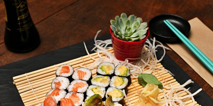 Sushi z asijské restaurace v hodnotě 500 nebo 1000 Kč