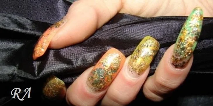 Gelové UV Top make-up nehtíky s francouszkou a  luxusním zdobením