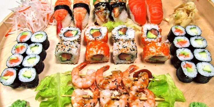 Japonsko v Olomouci: 29 nebo 39 kousků sushi s lososem, krevetami i úhořem