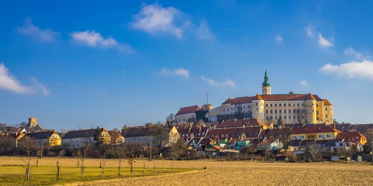 Ubytování ve vinařském penzionu poblíž Mikulova a lahev vína jako milá pozornost