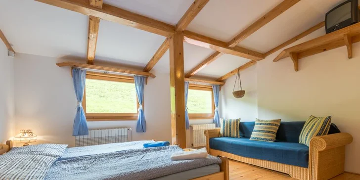 Útulný horský penzion přímo na sjezdovce. Užijte si Krkonoše ve dvou nebo s celou rodinou