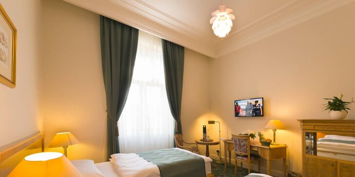 Luxusní wellness i ozdravný lázeňský pobyt v centru Karlových Varů pro 1 či 2 osoby