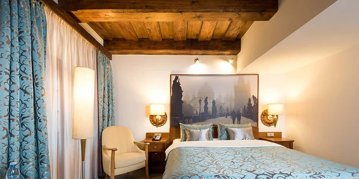 Historický hotel v blízkosti Strahovského kláštera: snídaně i volný vstup do sauny