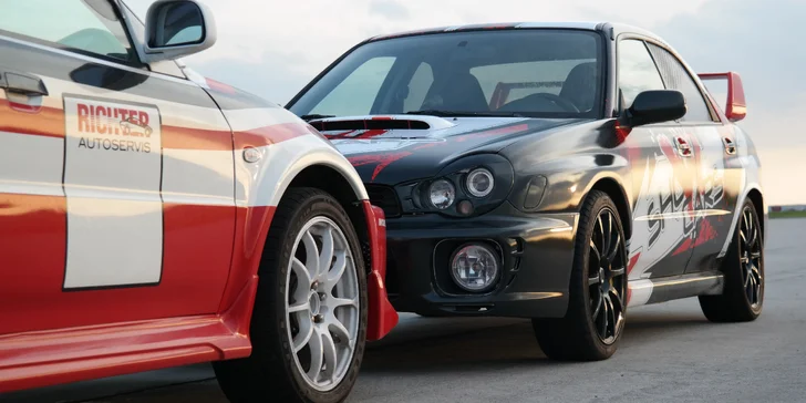 Jízda na okruhu Brno se Subaru Impreza WRX STI a Mitsubishi Lancer EVO