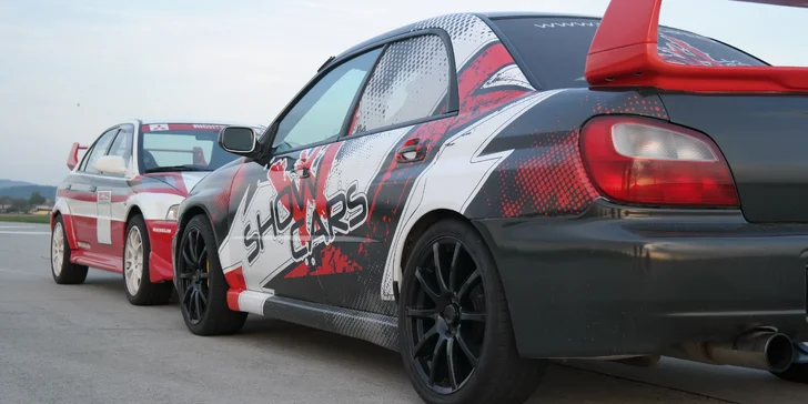 Jízda na okruhu Brno se Subaru Impreza WRX STI a Mitsubishi Lancer EVO