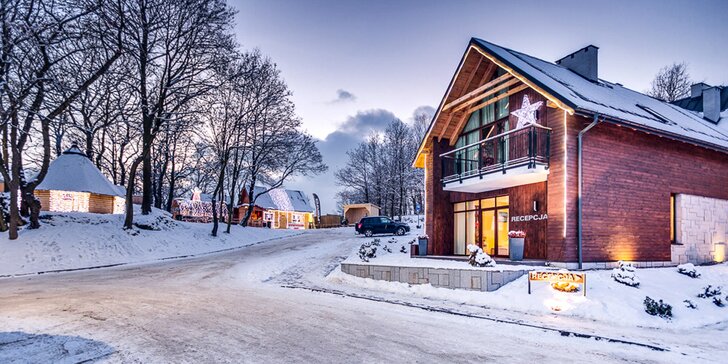 Pobyt v podhůří polských Krkonoš pro pár i rodinu: neomezený wellness, zábavní centrum a jídlo