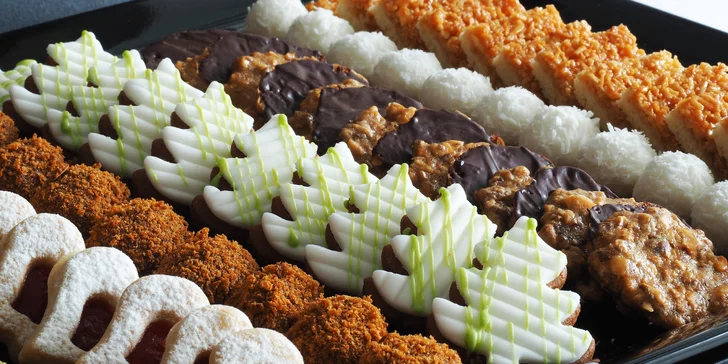 1 kg vánočního cukroví: mix 10 tradičních i netradičních druhů ze 4* hotelu
