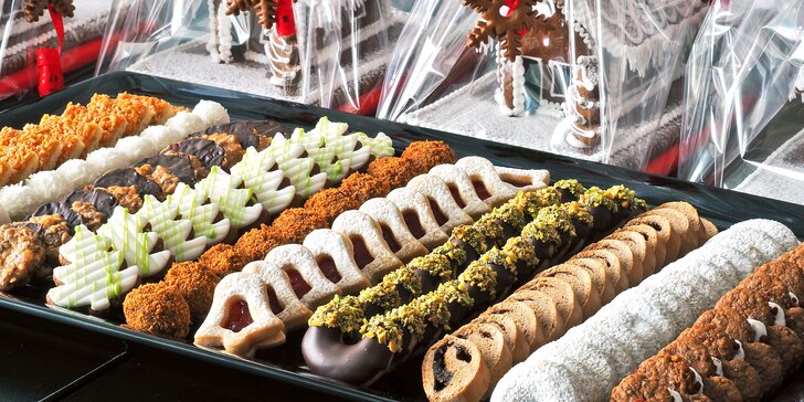 1 kg vánočního cukroví: mix 10 tradičních i netradičních druhů ze 4* hotelu