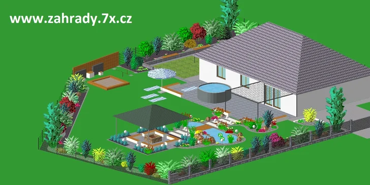 Okolí domu jako ze žurnálu: vizualizace zahrady od zkušených architektů