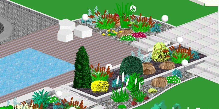 Okolí domu jako ze žurnálu: vizualizace zahrady od zkušených architektů