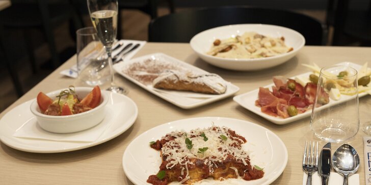 Italská restaurace a obchod Uno Due Tre: vouchery na jídlo a nápoje, vinotéku i italské suroviny